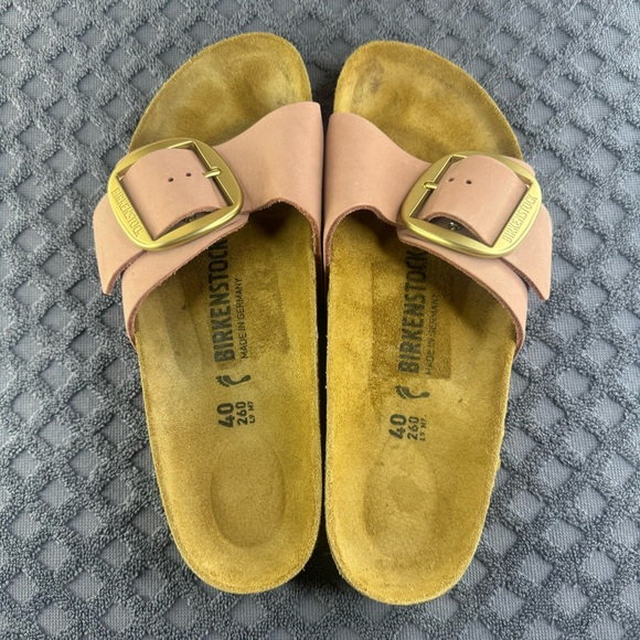 BIRKENSTOCK MADRID BIG BUCKLE NUBUCK LEATHER OLD ROSE - Picture 2 of 6